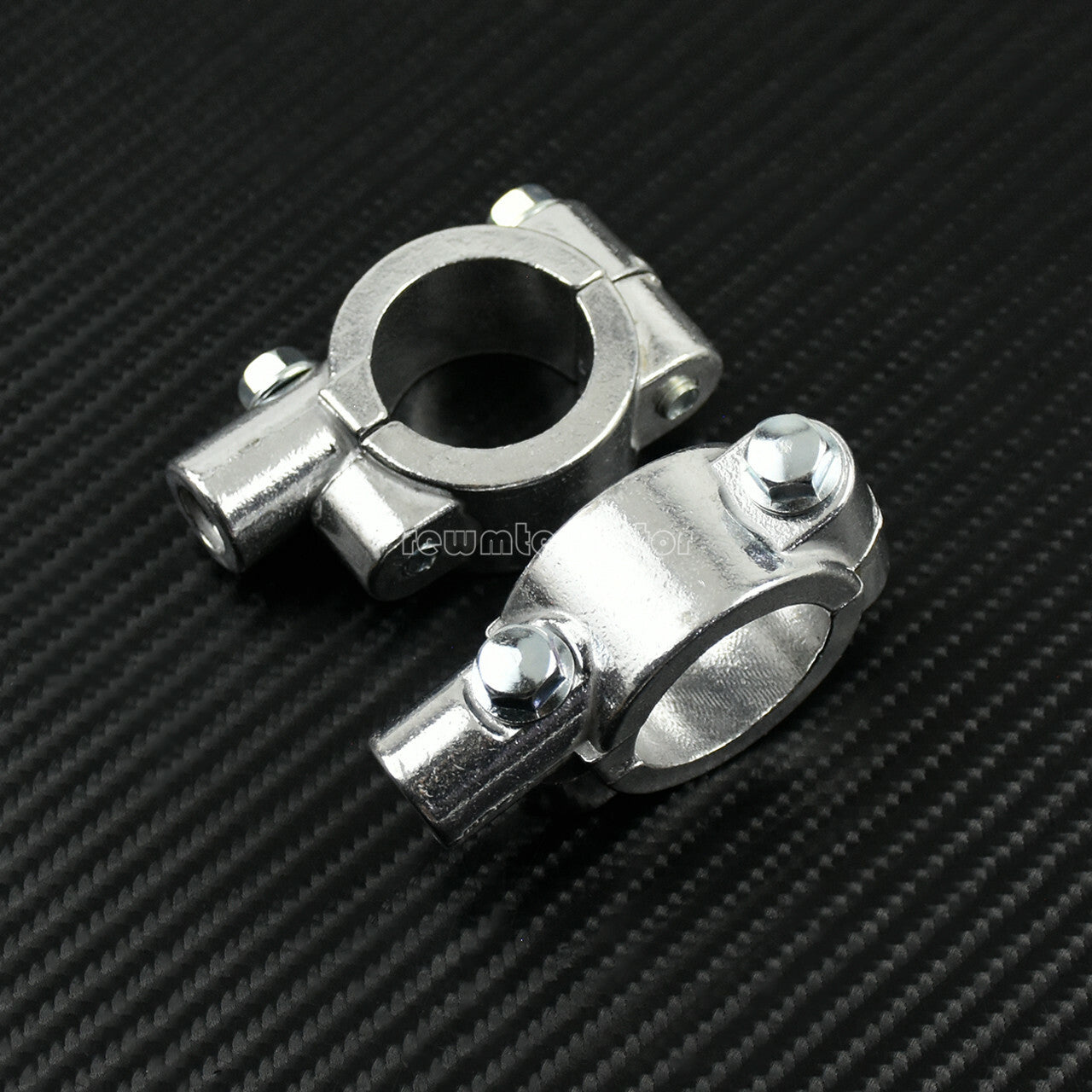 10mm Motorcycle Mirror Bracket Handlebar Mirrors Clamp Mount Brackets Silver Q