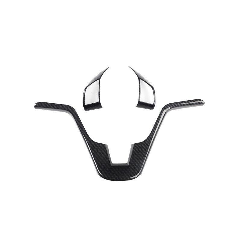 Carbon Fiber Steering Wheel Button Cover Trim 3PCS for Honda CR-V CRV 2007-2011