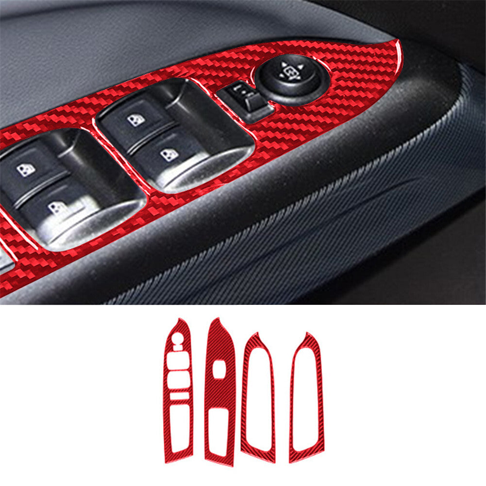 Window Button Switch Frame Trim Cover Carbon Fiber for Honda S2000 2000-2009 v
