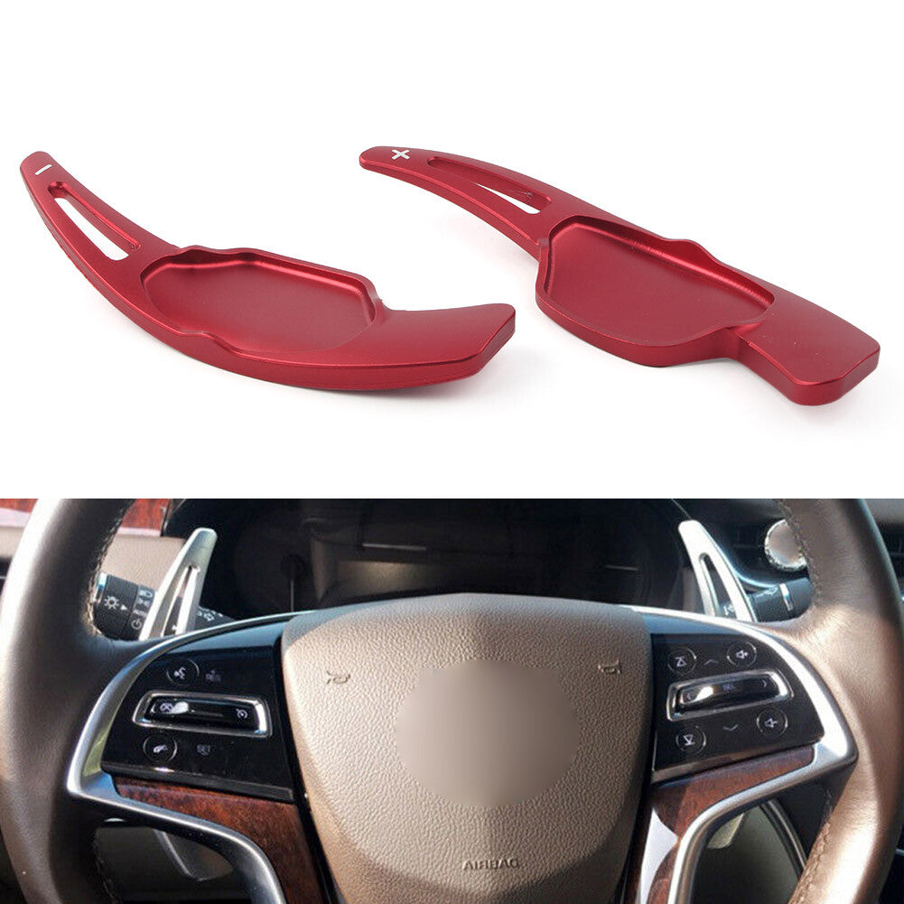 A pair of extended gearshift paddles with steering wheel for the for Cadillac XTS 2013 - 18 14