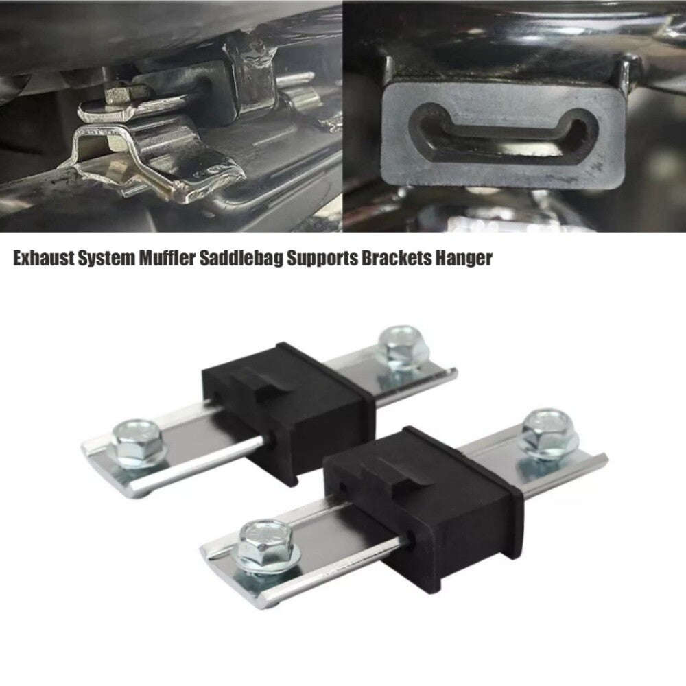 Chrome Muffler Supports Hanger Bracket Kit Fit for Harley CVO Road Glide Touring
