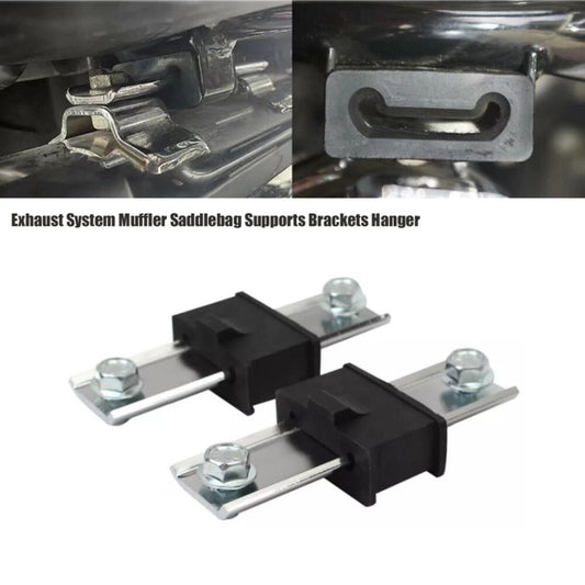 Chrome Muffler Supports Hanger Bracket Kit Fit for Harley CVO Road Glide Touring