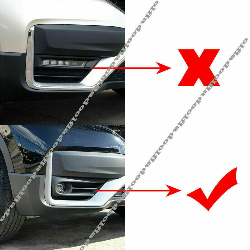 for Honda CRV CR-V 2020-2022 ABS Chrome Front Fog Light Lamp Cover Frame Trim 2X