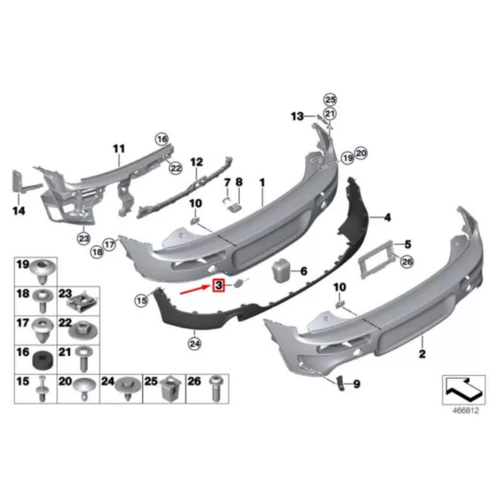 Tow Eye Cover for MINI Clubman F54 2016