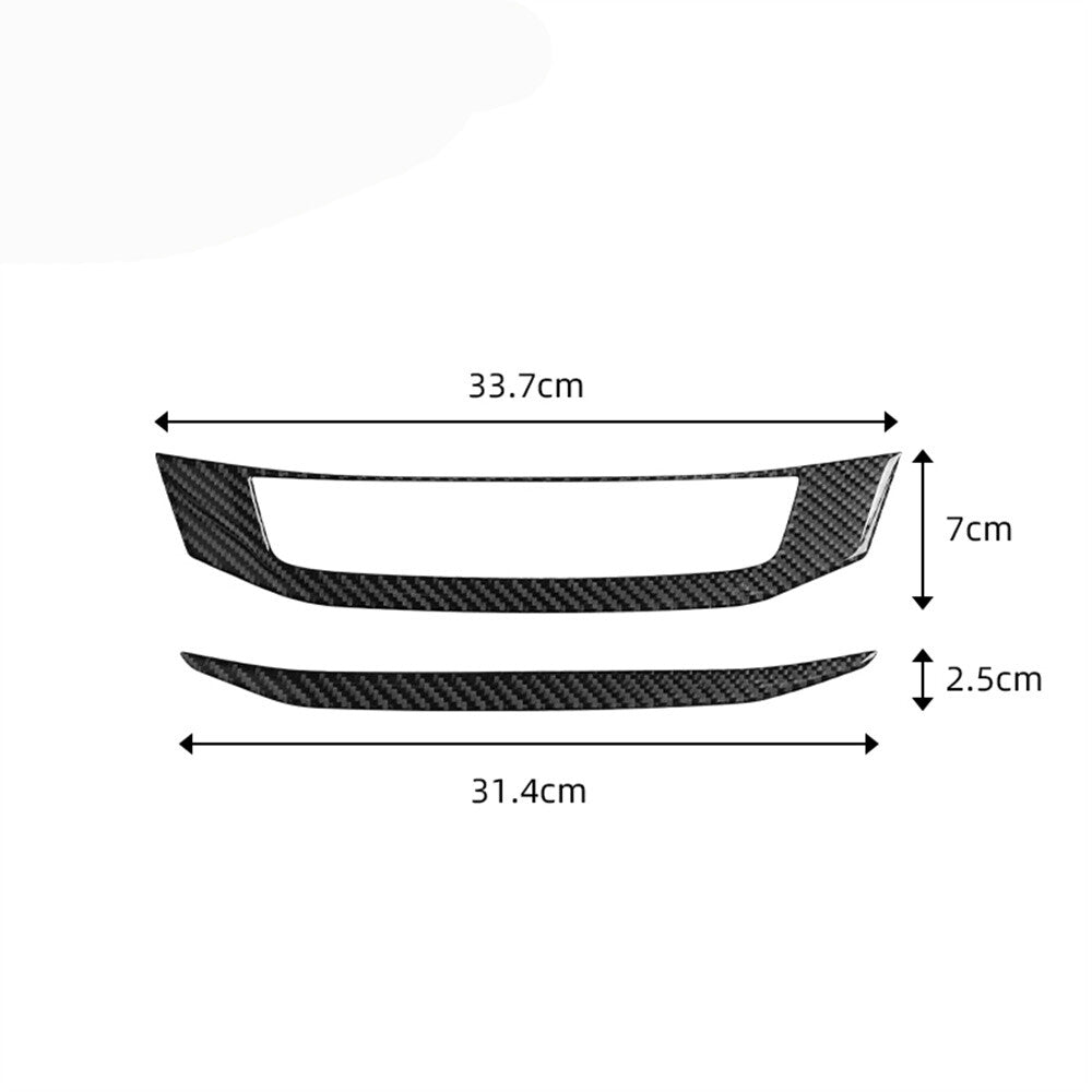 3Pcs Carbon Fiber Interior Decor Glove Box Cover Trim for Fiat 500L 2014-2017 v