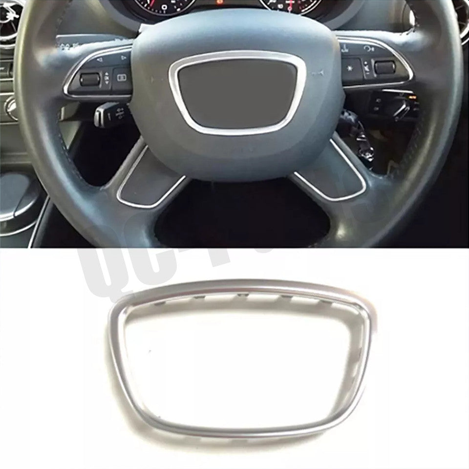 1X Silver Steering Wheel Center Brake Cover for Audi 2013-17 A3 for A4 Q7 for A8 Q5
