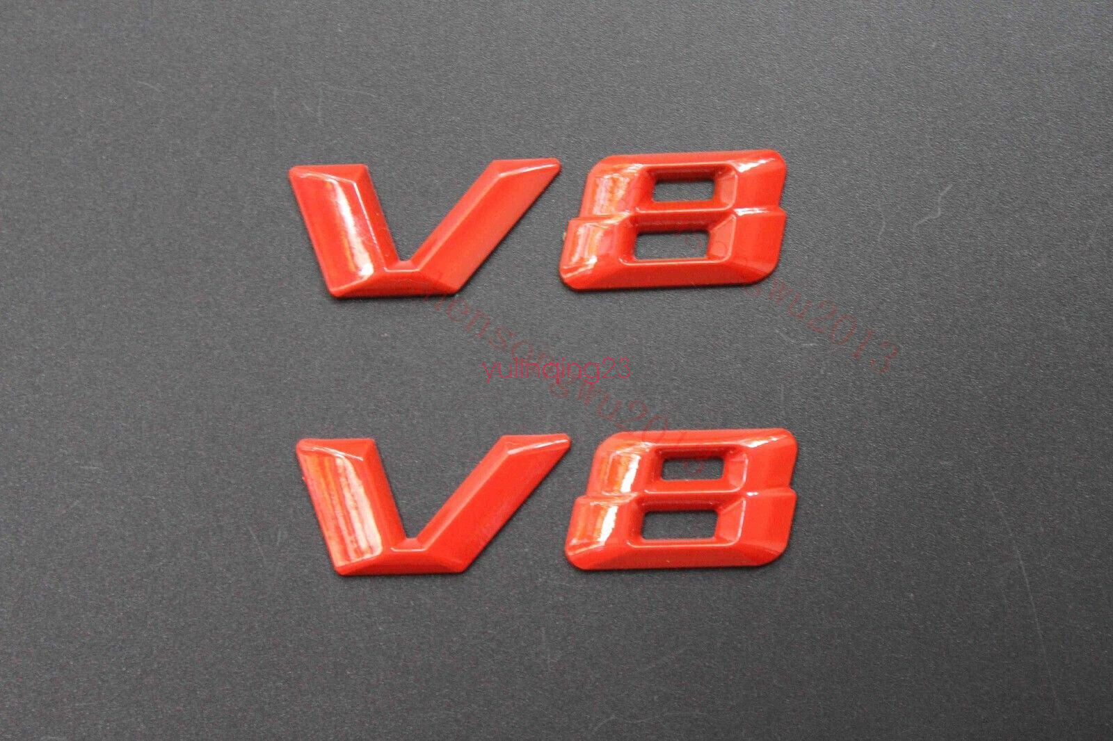 Red Black V8 BITURBO Number Letters Trunk Emblem Badge Sticker for AMG NEW