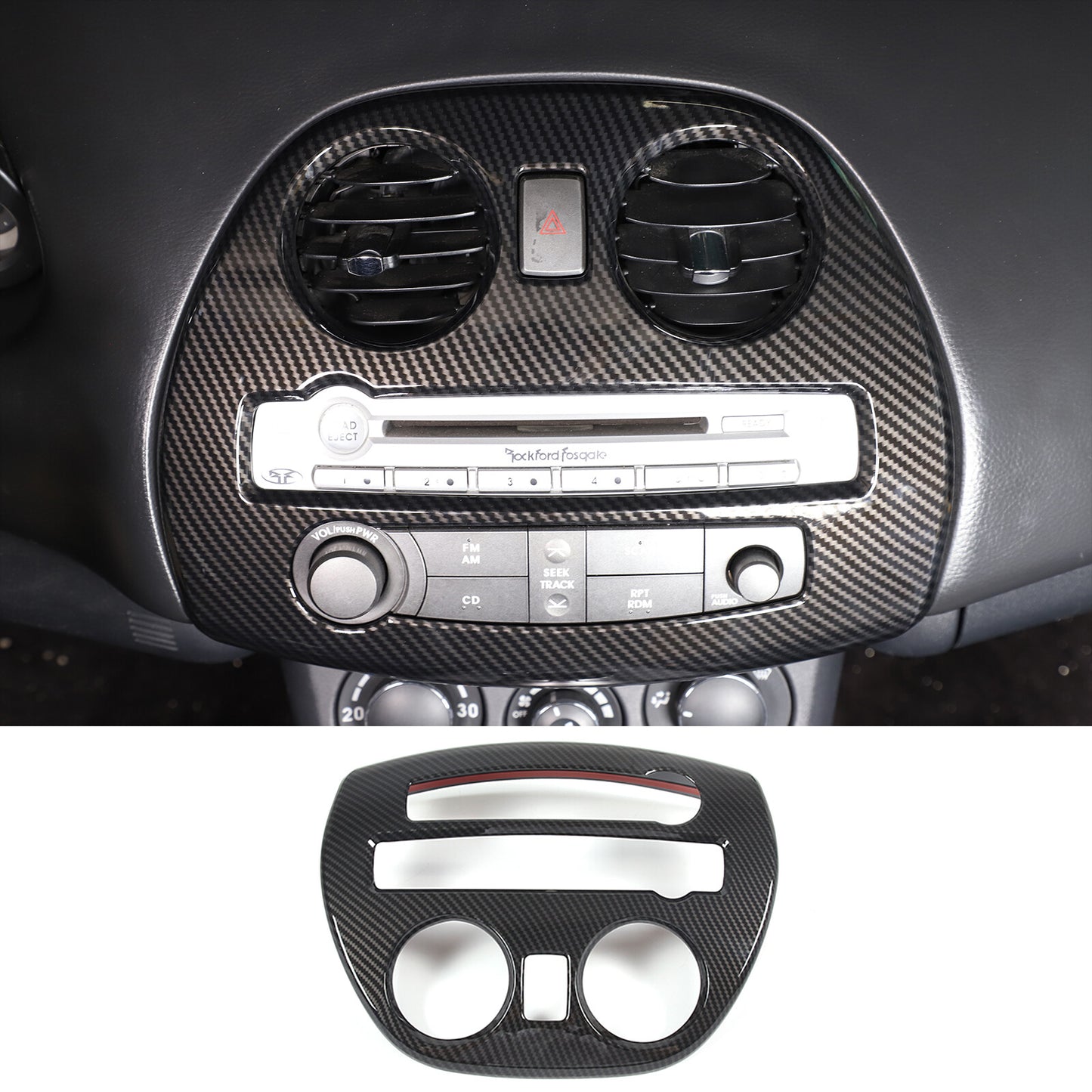 Carbon fiber air conditioning vent socket cover decoration suitable for ta Tacoma 2016-22- v