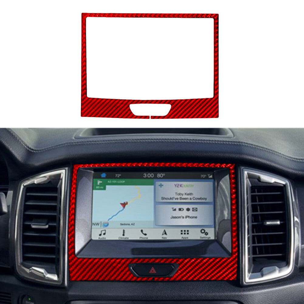 Carbon Fiber CD Control Panel Cover Trim for for Suzuki Grand Vitara 2006-13 Red v