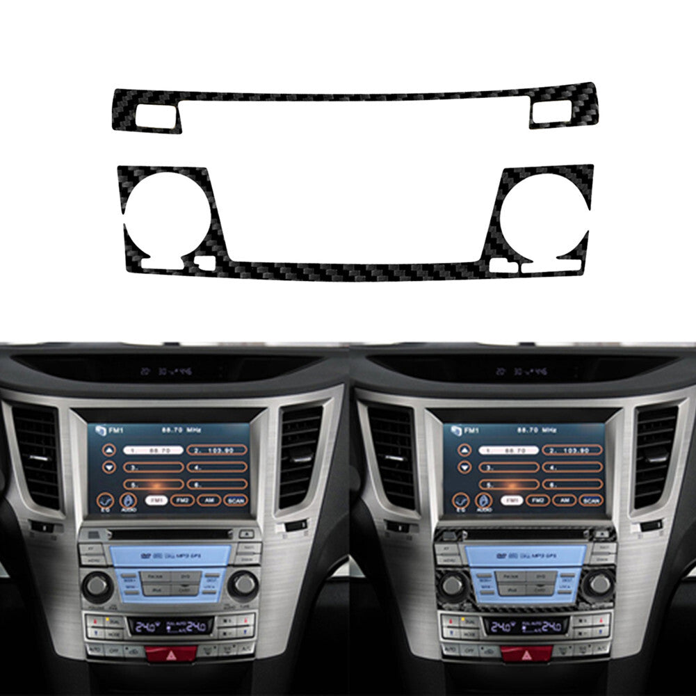Carbon Fiber CD/DVD Button Frame Cover for Subaru Legacy Outback 2010-2014