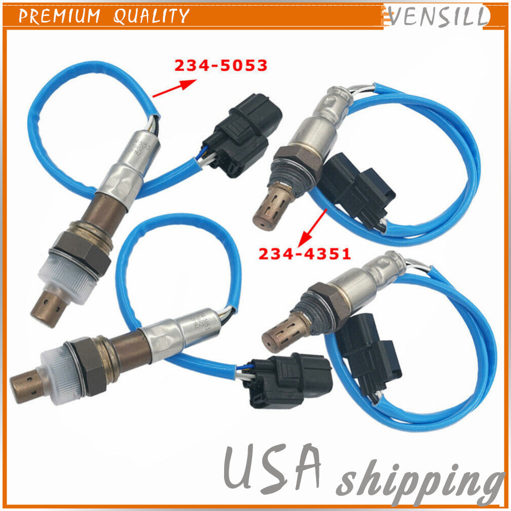 Set of 4 Oxygen Sensor Front Rear 234-5053 234-4351 for Acura MDX 3.7L 2007-2009