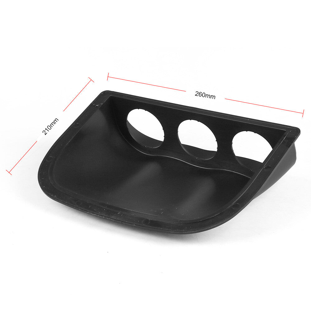 2 52MM Car Black Look ABS Plastic 3 Hole Gauge Meter Mount Pod