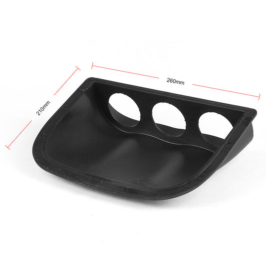 2 52MM Car Black Look ABS Plastic 3 Hole Gauge Meter Mount Pod