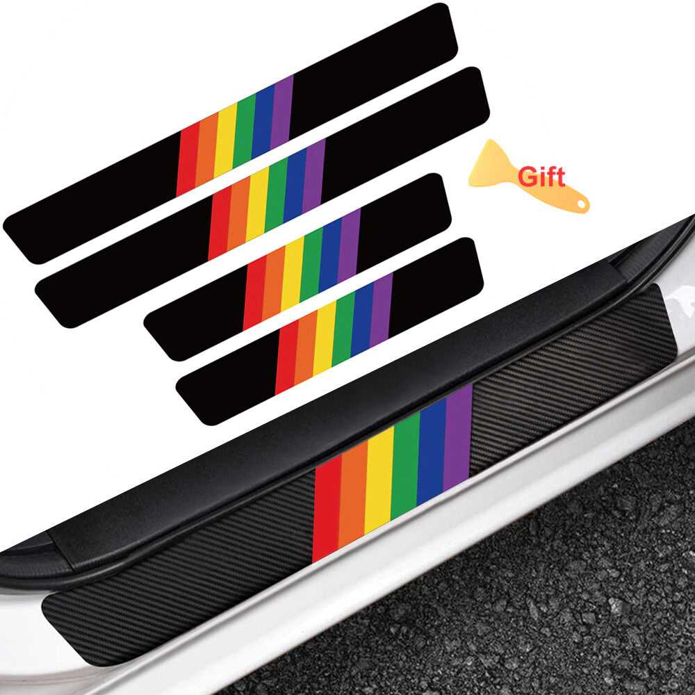 4-Piece Step Decal for Mini Cooper Accessories Car Door and Window Panel Protective Covers - n