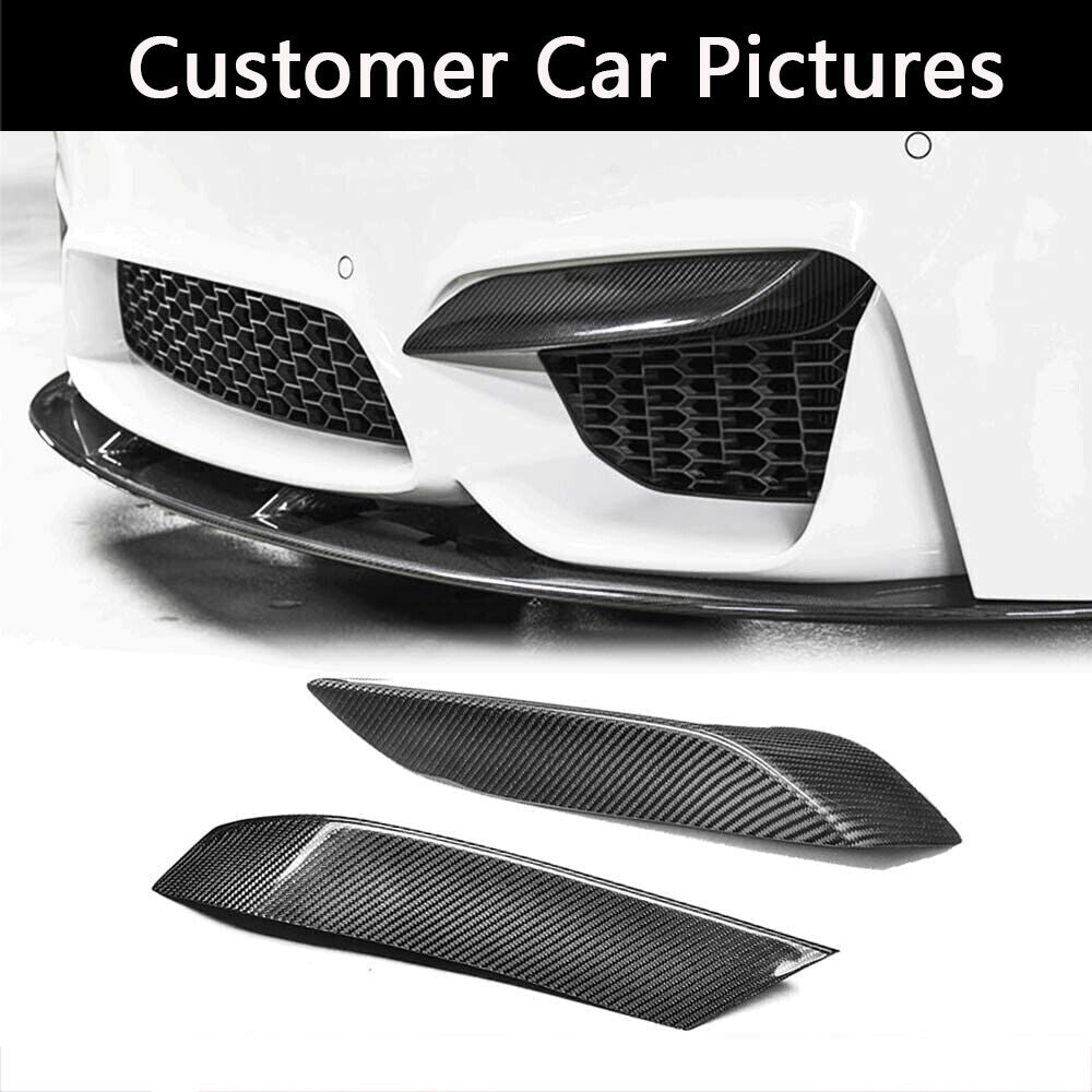 carbon Fiber Front Bumper Lip Splitter Canards Fins for BMW F80 M3 M4 F82 F83