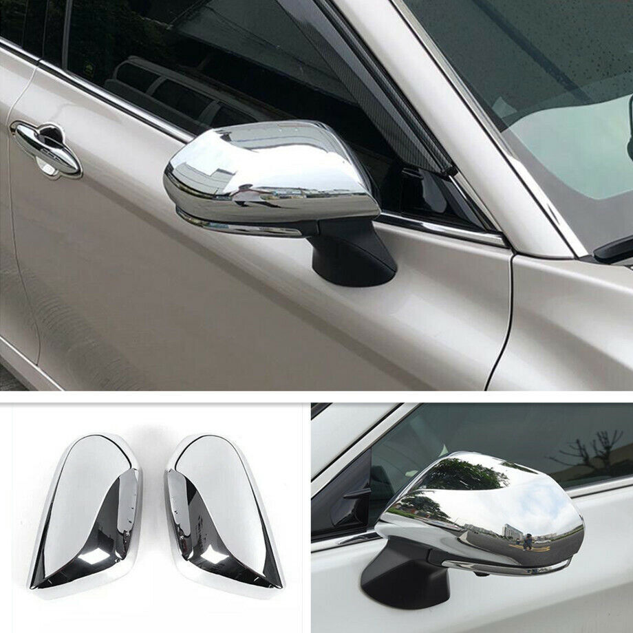 For 2018-2021 Toyot@a for Camry Chrome Exterior Side Door Rearview Mirror Cover Trim n