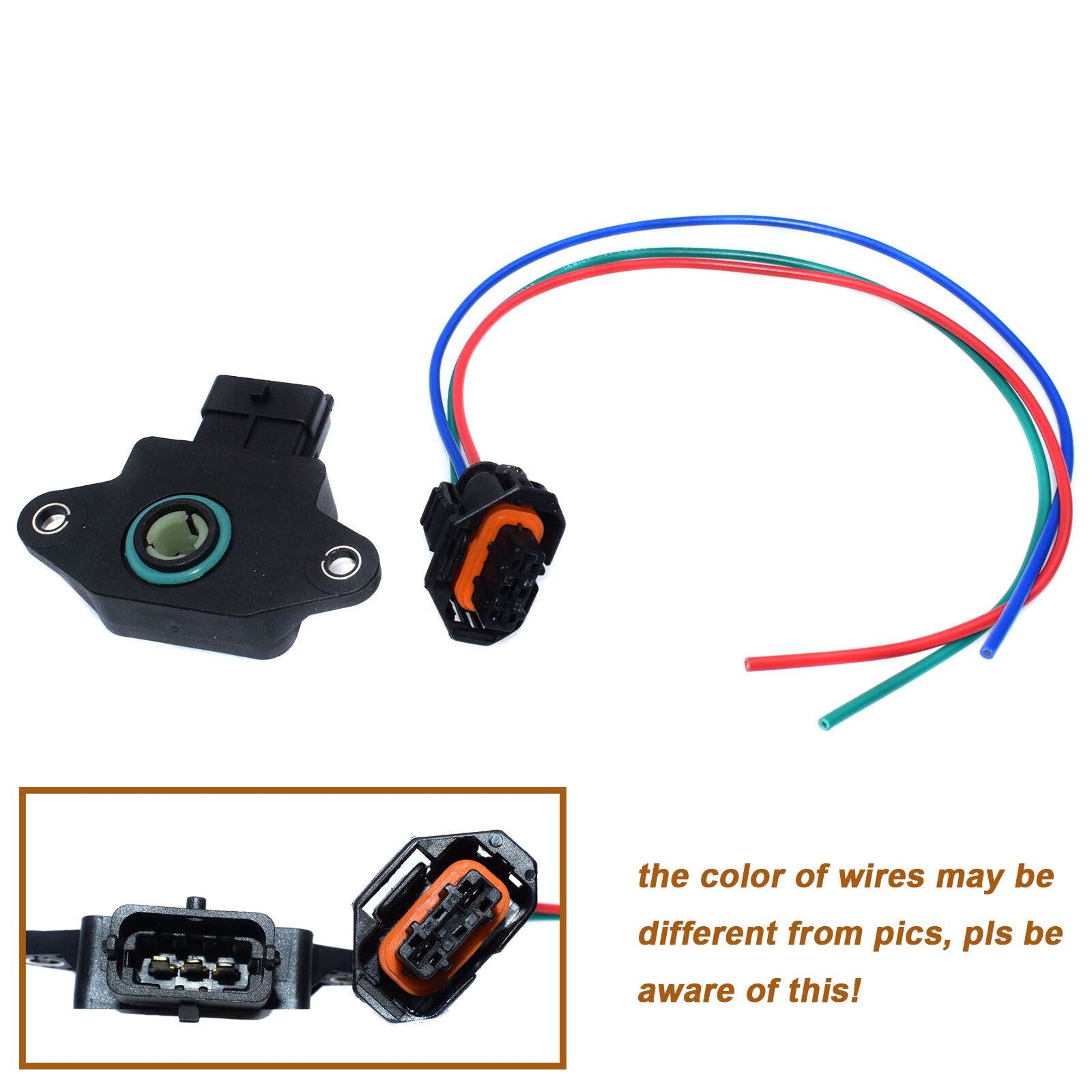 35170 - 22600 Throttle Position Sensor with Connector for Hyundai , for Kia , for Dodge , and for Saab - Brand New n