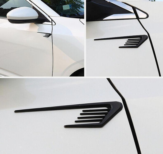 2X Gloss Black Style Front Side Door Fender Cover Trim for Nissan Sentra 20-2023