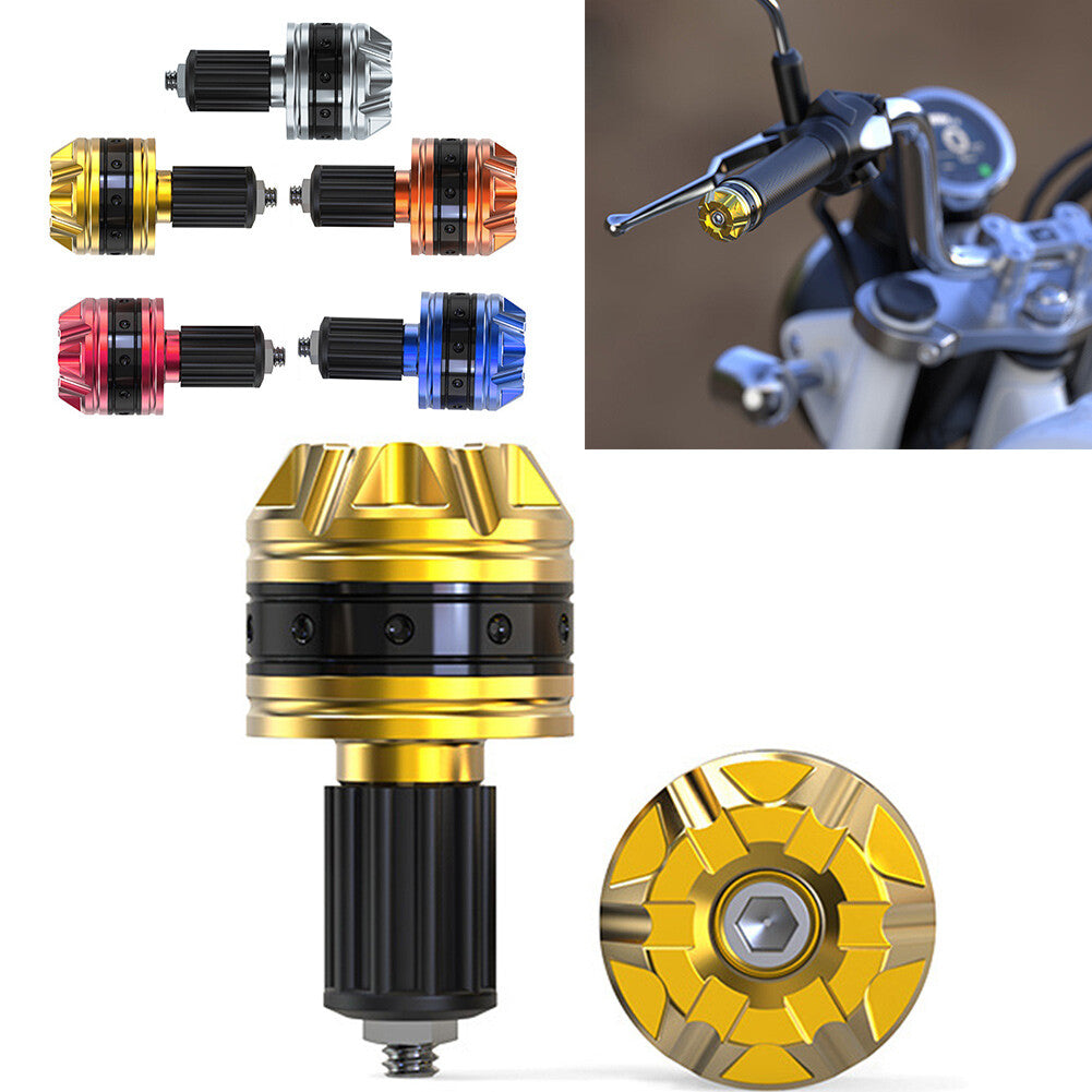 2x Motorcycle Scooter Aluminum Handle Handlebar Grips Bar End Cap Plugs Slider Q