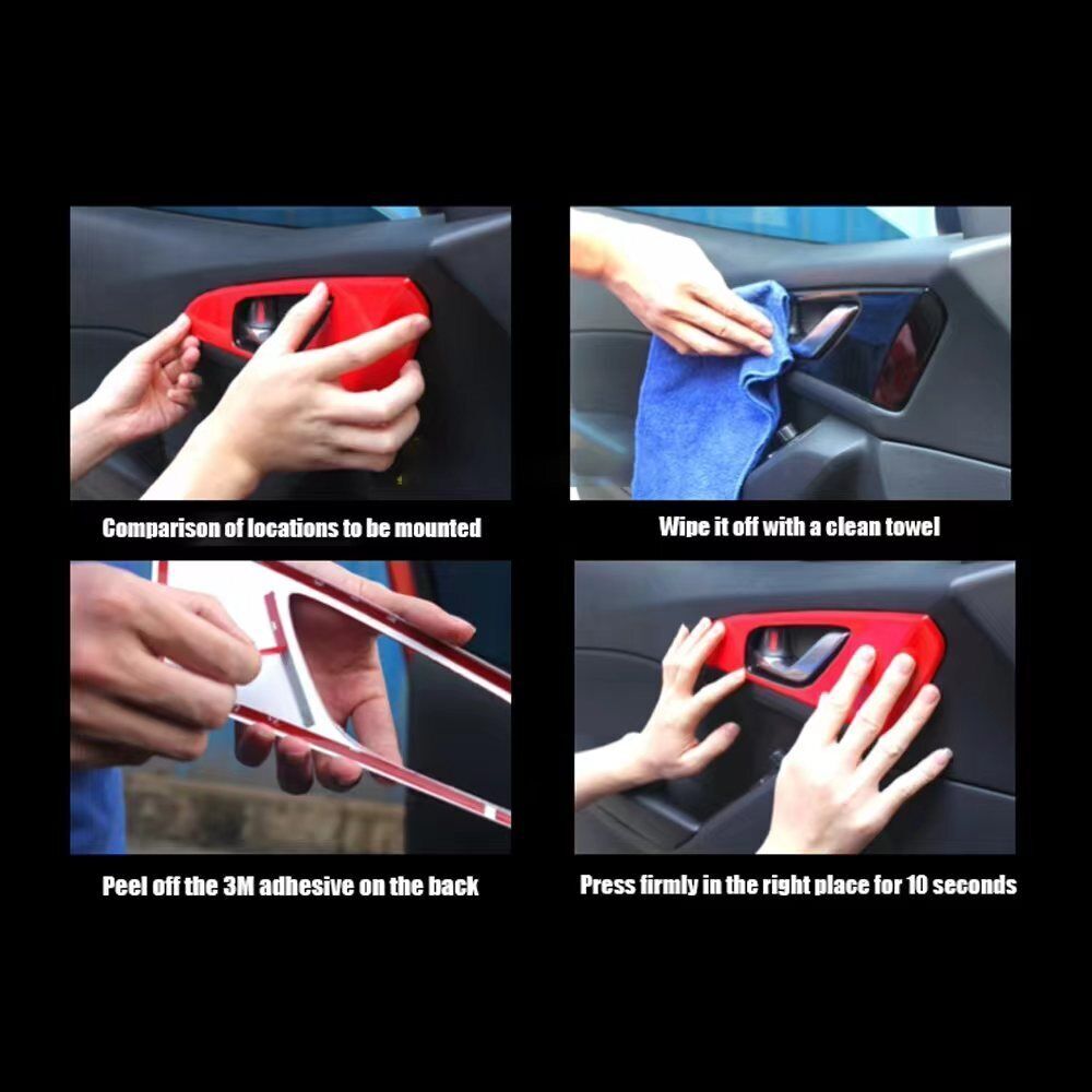 Car Interior Decoration for Toyota for Corolla 2014-2018 Red Cover Trim Carbon Fiber