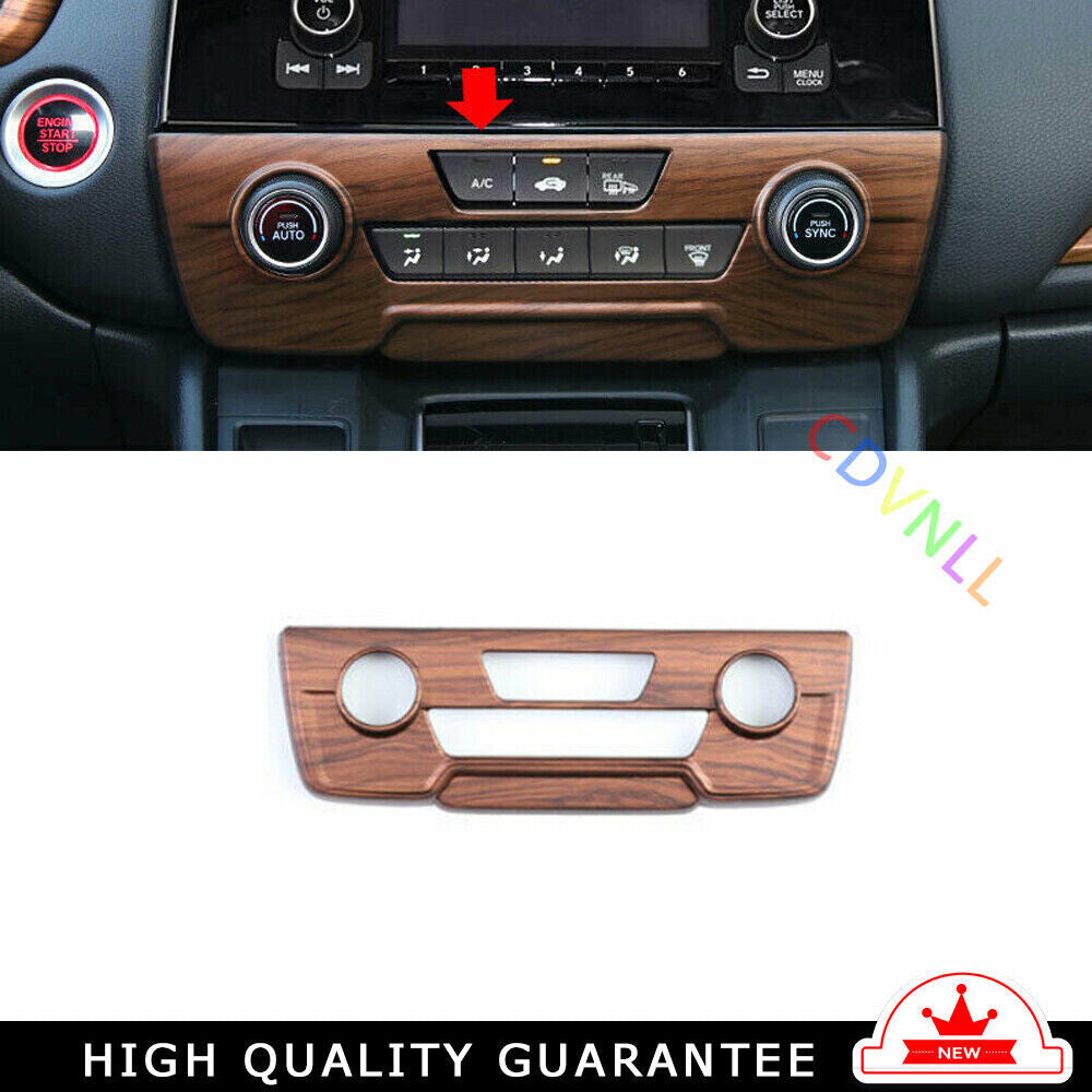 Console AC Switch Control Panel Trim for Honda CRV CR-V 17-2022 Matte Peach Wood