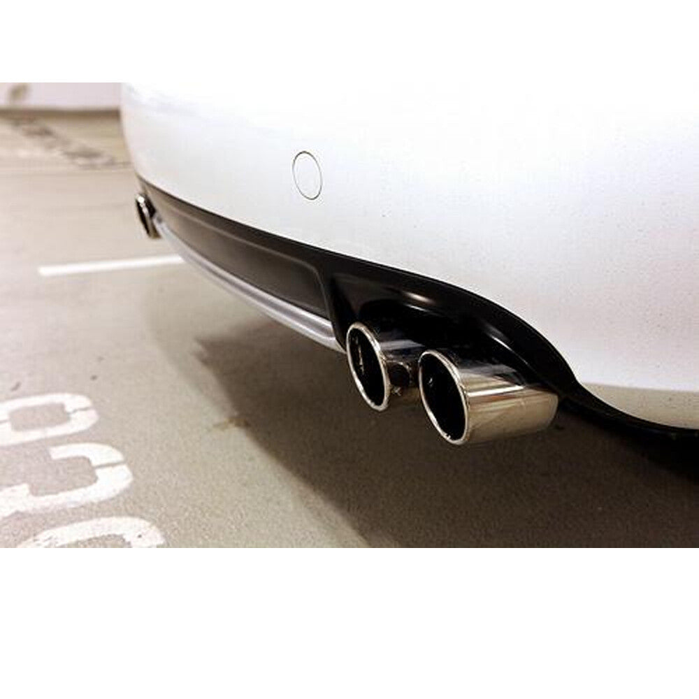 Rear Lip Diffuser Spoiler Silver Strip Fit for Audi A4 B8 Non-Sline Bumper 09-12