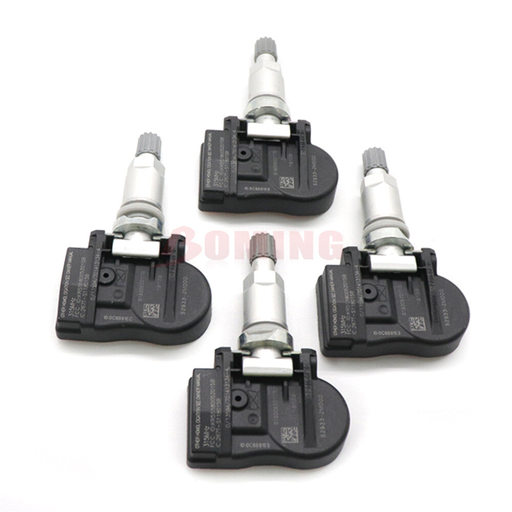 4x New TPMS 52933-2M000 Tire Pressure Sensor for Hyundai Accent for Kia Forte 315Mhz
