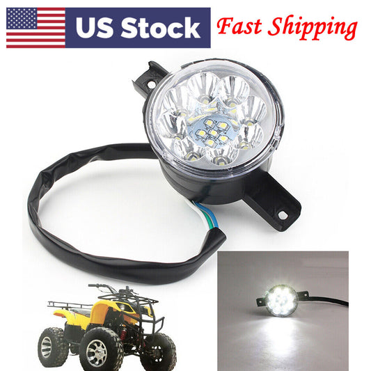 1X Front Head Light LED 12V For 110cc 125cc ATV Quad TaoTao Coolster Peace JCL
