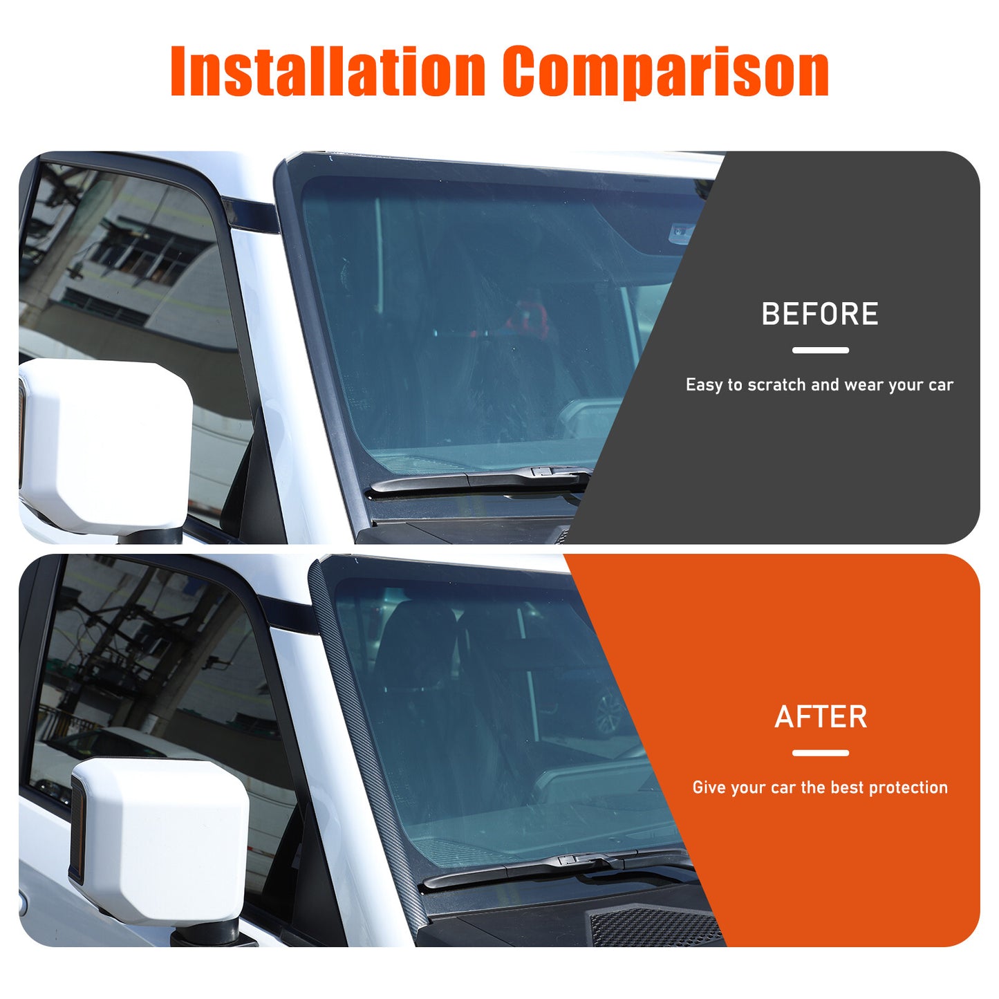 Carbon fiber molded windshield trim for Land Cruiser Prado LC250 (2024-25) n