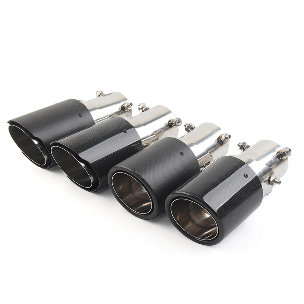 Car Muffler Tip Exhaust System Pipe Mufflers Nozzle Straight Universal Stainless Q