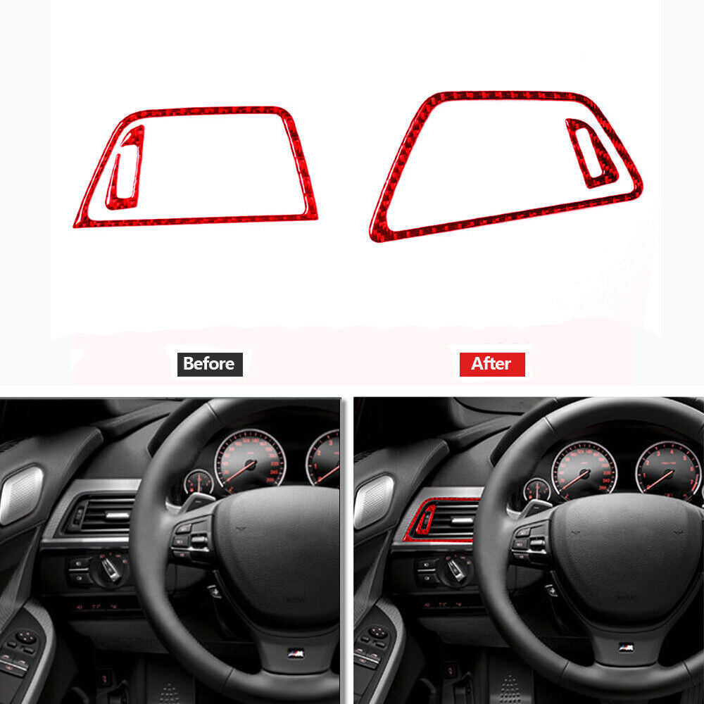 2x Carbon Fiber Rear Side Panel Cover Trim for Honda for Civic Si 2002-2005 v