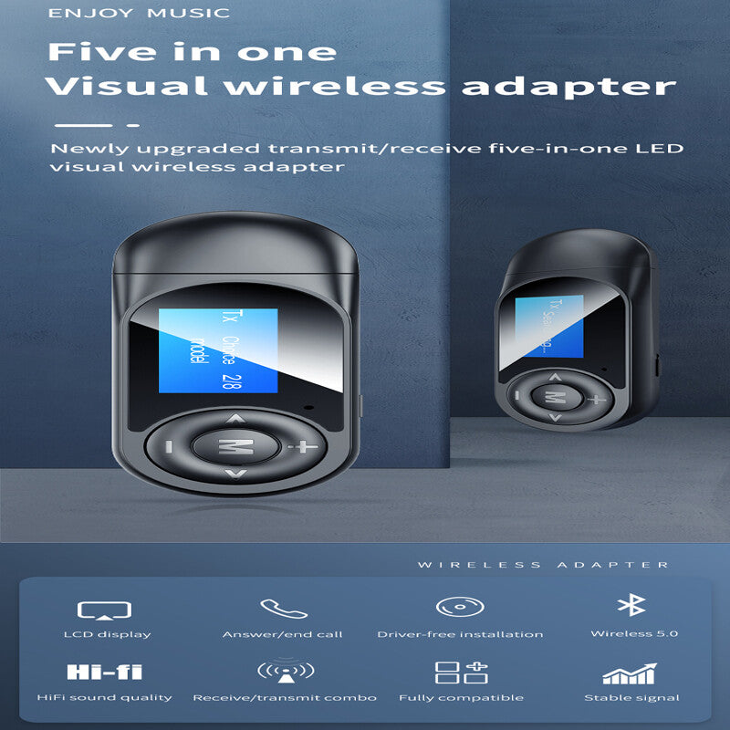 Universal LCD USB Bluetooth Car Wireless Hands- Speaker Car Hands- Phone n