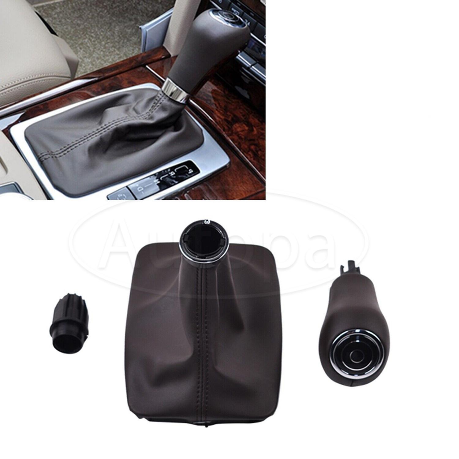 Gear Shifter Knob W/Boot for Mercedes-Benz C Class W204 C204 2007-2013 08 Mocha