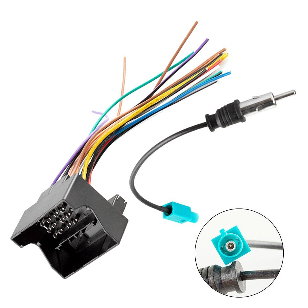 Car Radio Wiring Harness and Antenna Adapter Upgrade for/ for Mini Q