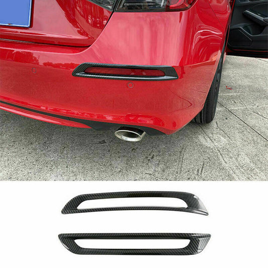 ABS Carbon Fiber Color Rear Fog Light Lamp Cover Trim for Honda for Civic 2022-2023