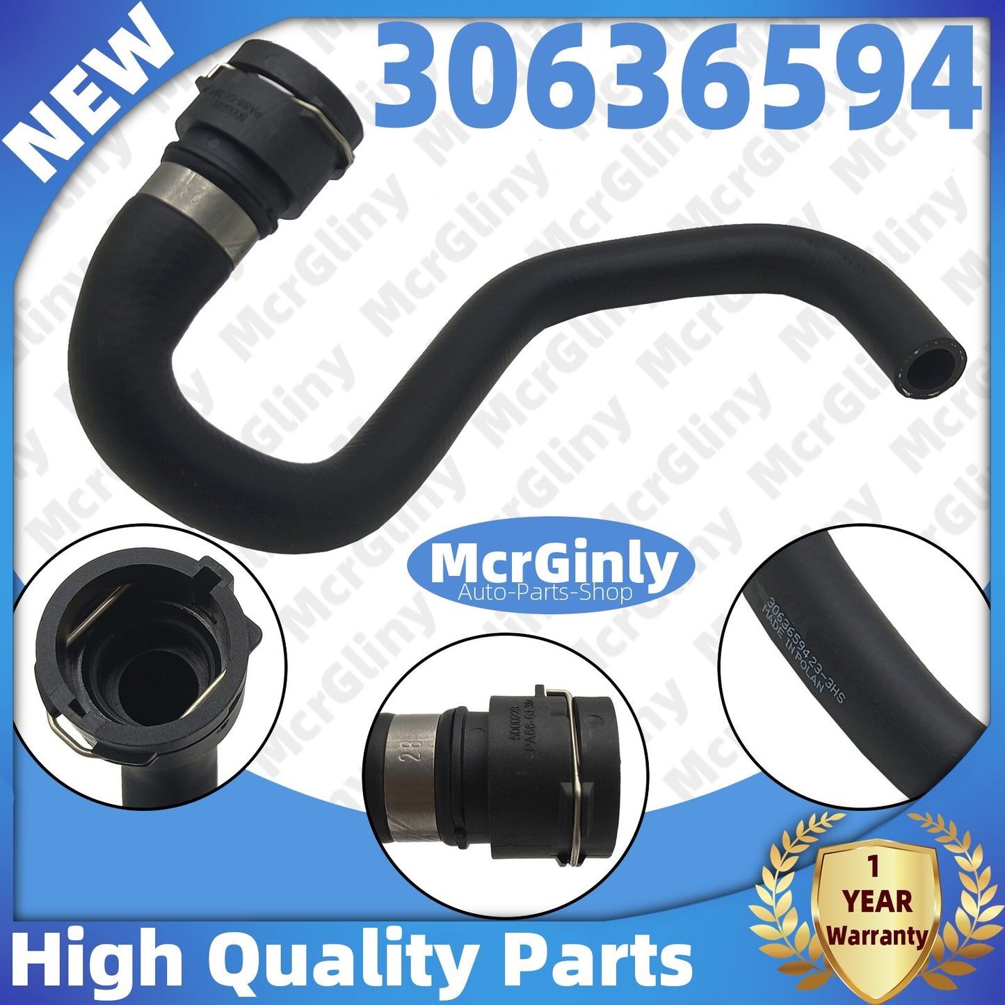 2.0T/2.5T Radiator Coolant Hose #306394 Suitable for Volvo XC60 XC70 V60 V70 S60 S80- n