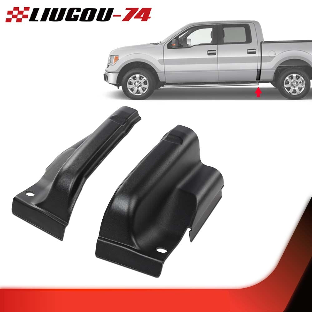 1 Pair Fits 09-14 for F150 Pickup 4 Door Crew Cab Kit Corner Black - v