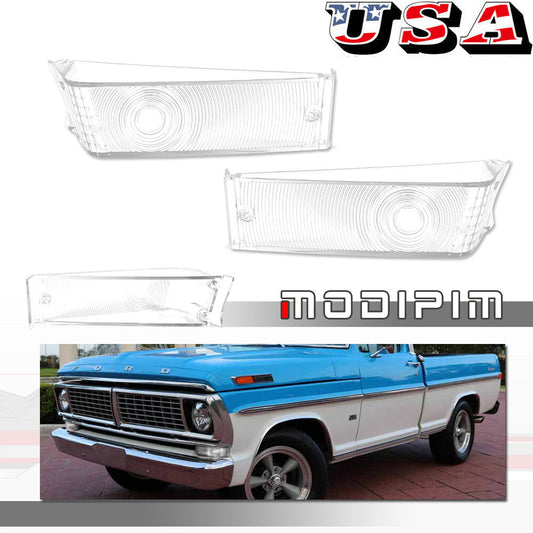 Suitable for F-100 F100 turn signal light transparent lens set left and right 1970-1971-1972- v