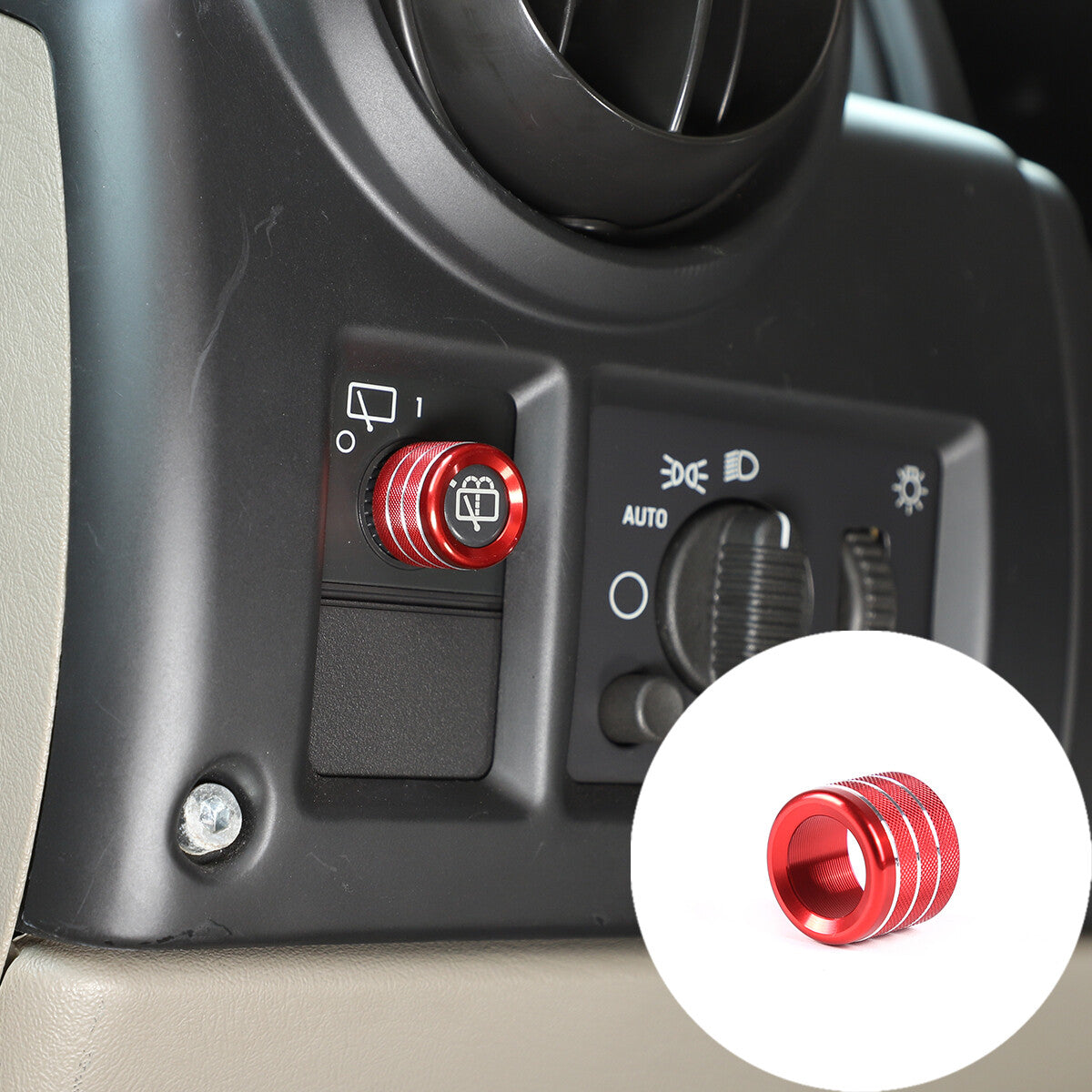 Red alloy interior back cover with adjustable blade ring decoration suitable for Humme-r H2 03-07