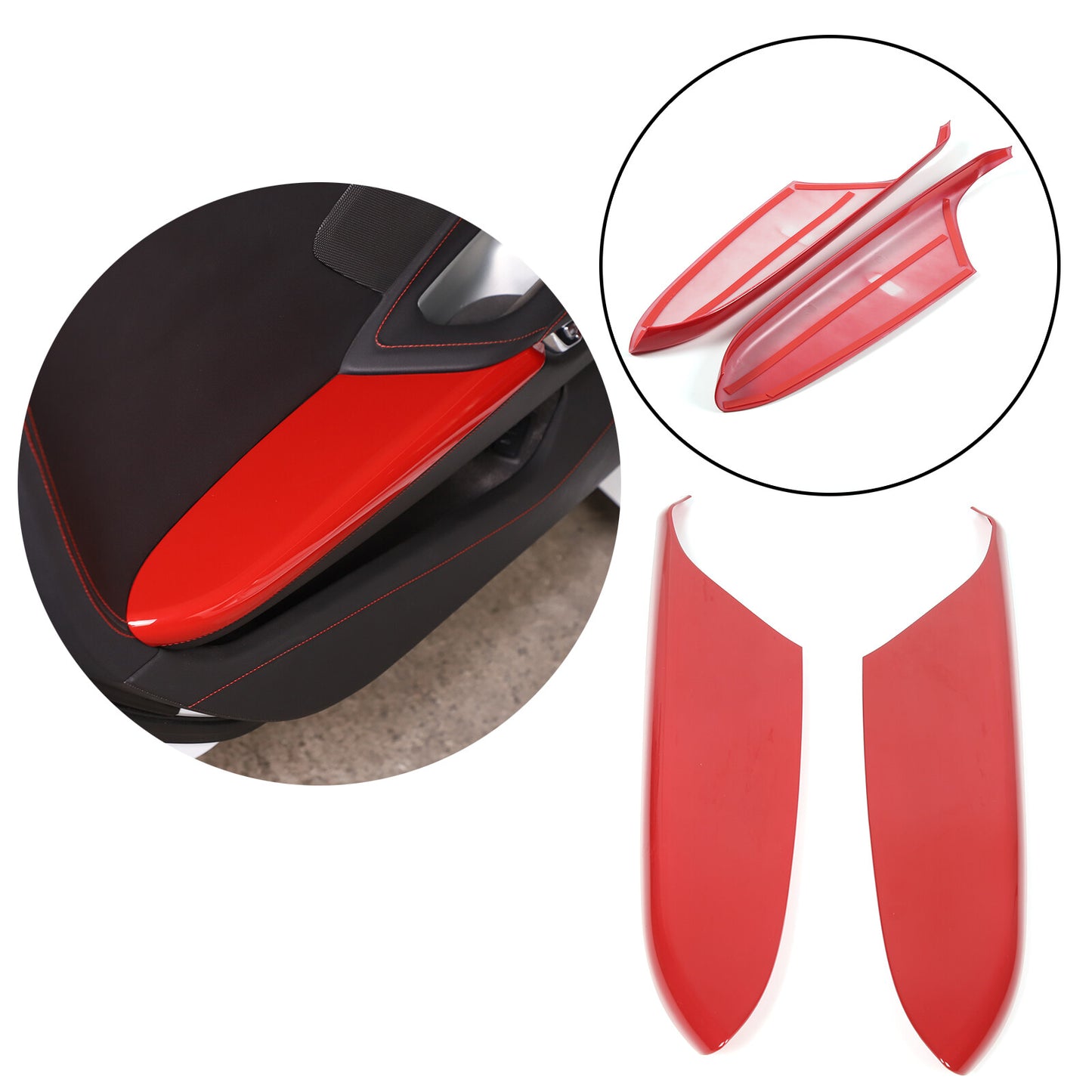 Black Shiny Door Handle Cover for Mazda 3 CX-30 CX-50- v
