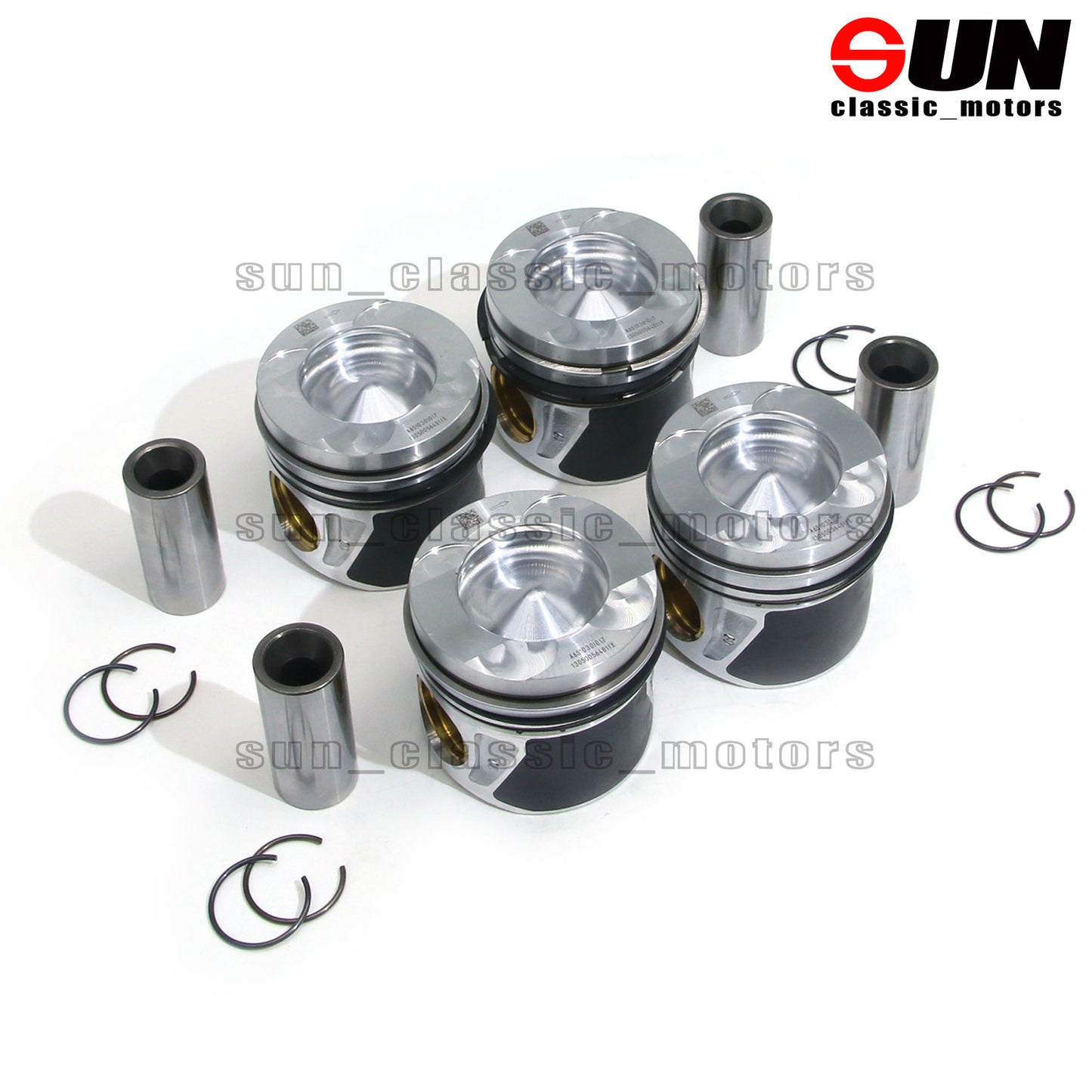 4-Piece Piston Kit STD for W205 C220 W204 CDI Sprinter Vito OM651 2.1L