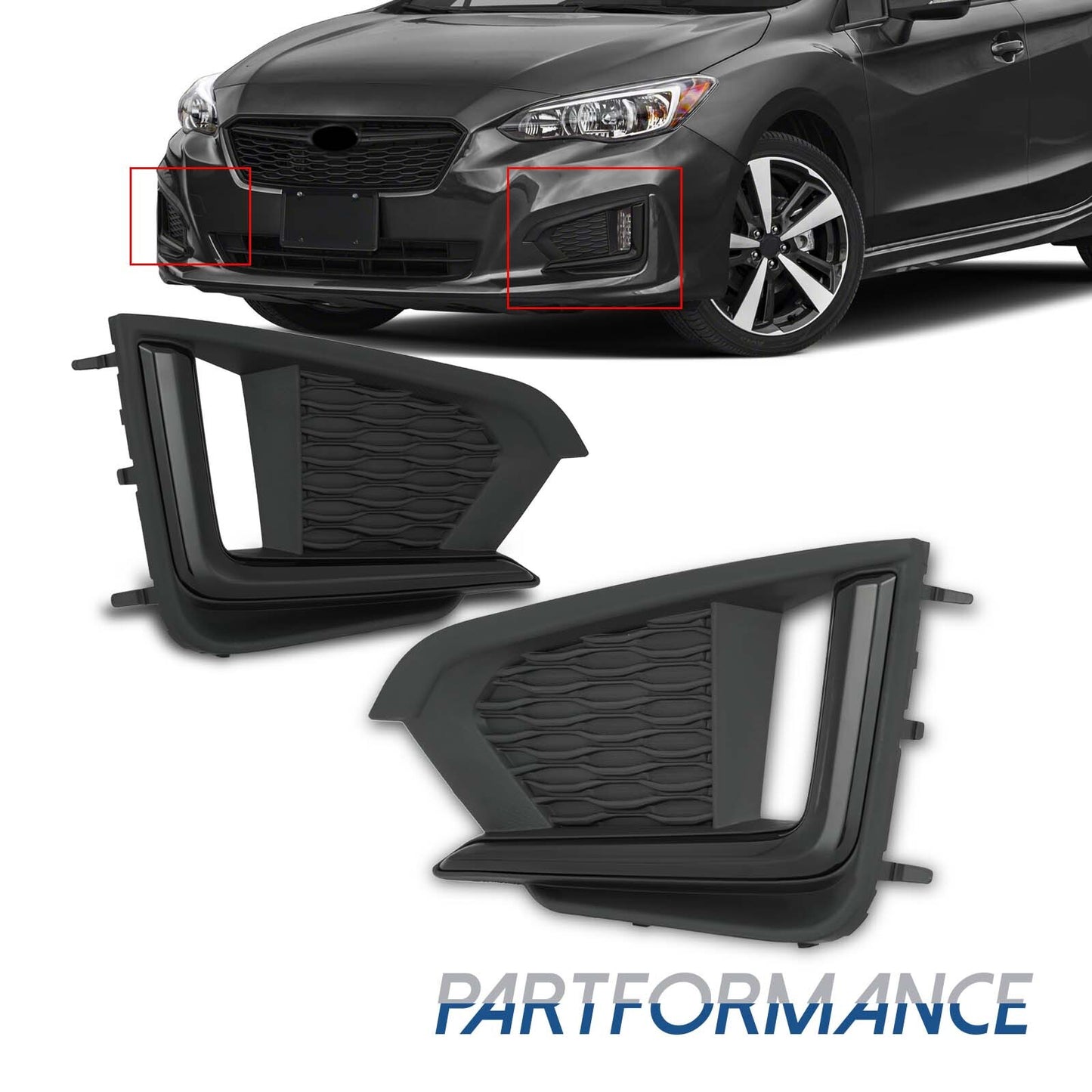 For 2017 - 2019 for Subaru Impreza Sport Left and Right Front Fog Lamp Cover Bezel - v