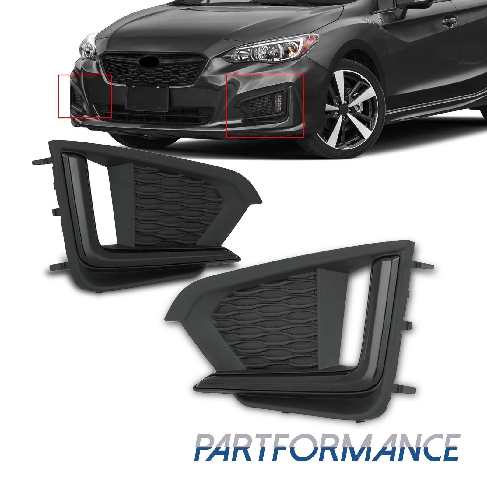 For 2017 - 2019 for Subaru Impreza Sport Left and Right Front Fog Lamp Cover Bezel - v