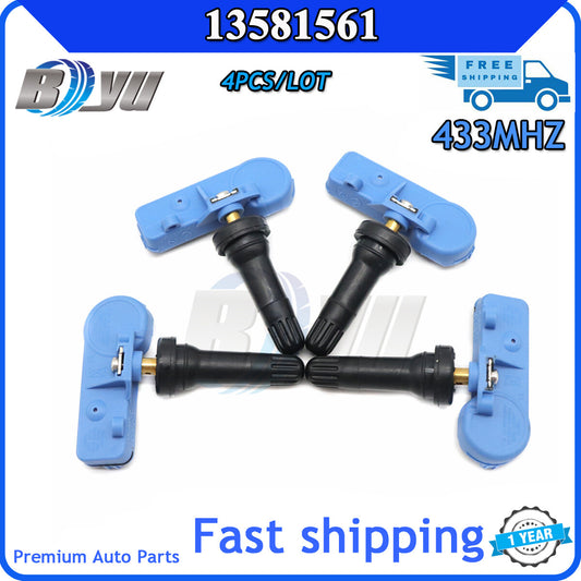 TPMS Tire Pressure Sensor 433 MHz 22853740 13581561 for Cadillac CTS Kit (4pcs) v