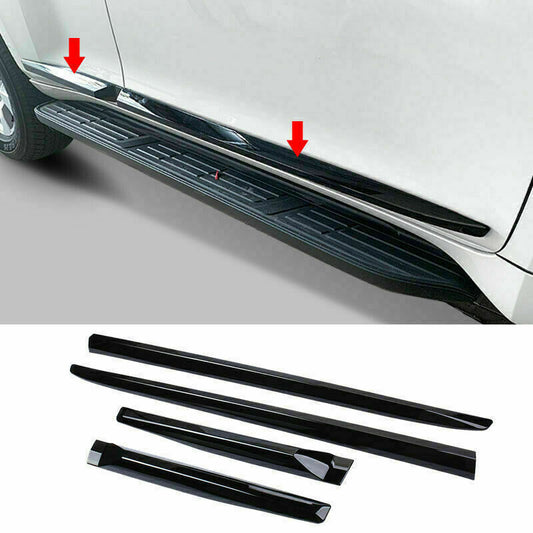 for Toyota Prado FJ150 2010-2021 Glossy Black Body Side Door Molding Cover Decor