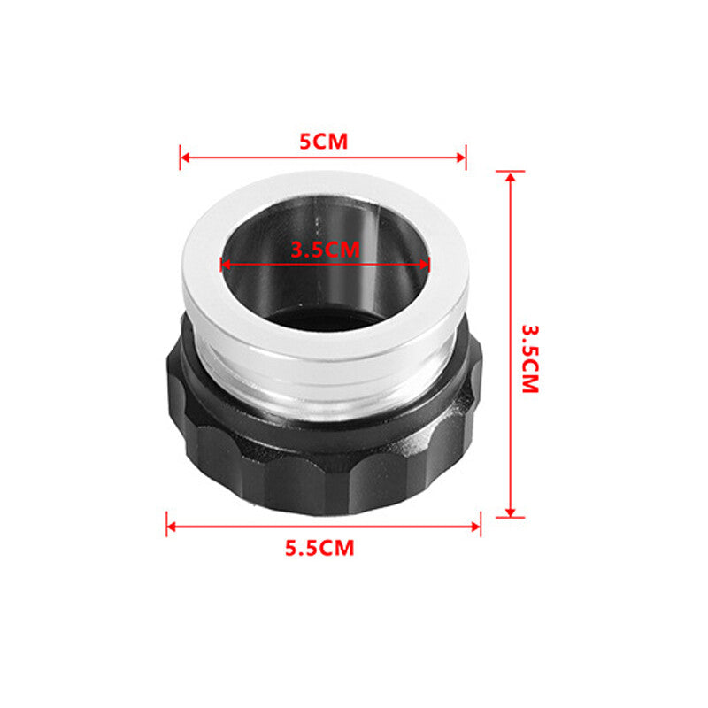 1.5-inch welded blank filler neck cover oil fuel water tank black aluminum alloy