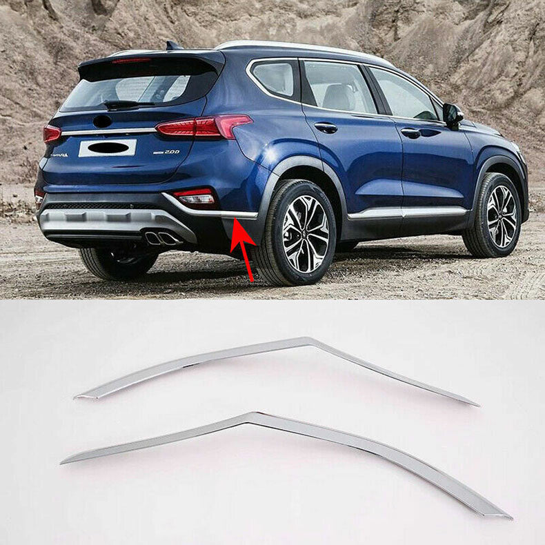 Car Tail Rear Fog Light Lamp eyebrow Cover Trim for Hyundai Santa Fe 2019-2020