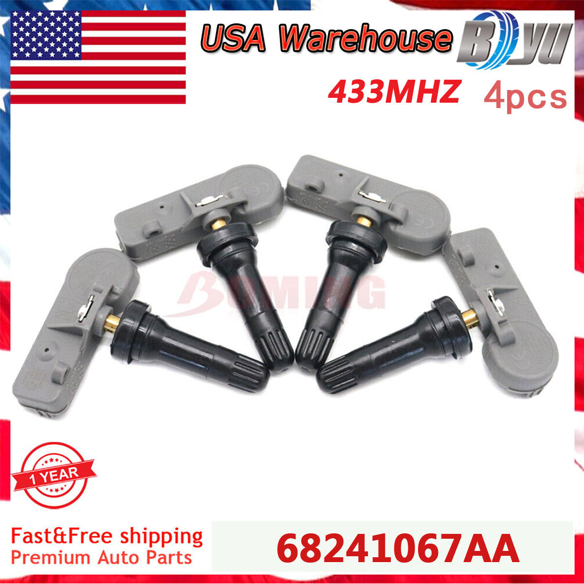 (4) Tire Pressure Sensor NEW TPMS for Dodge for Challenger Charger Durango Journey