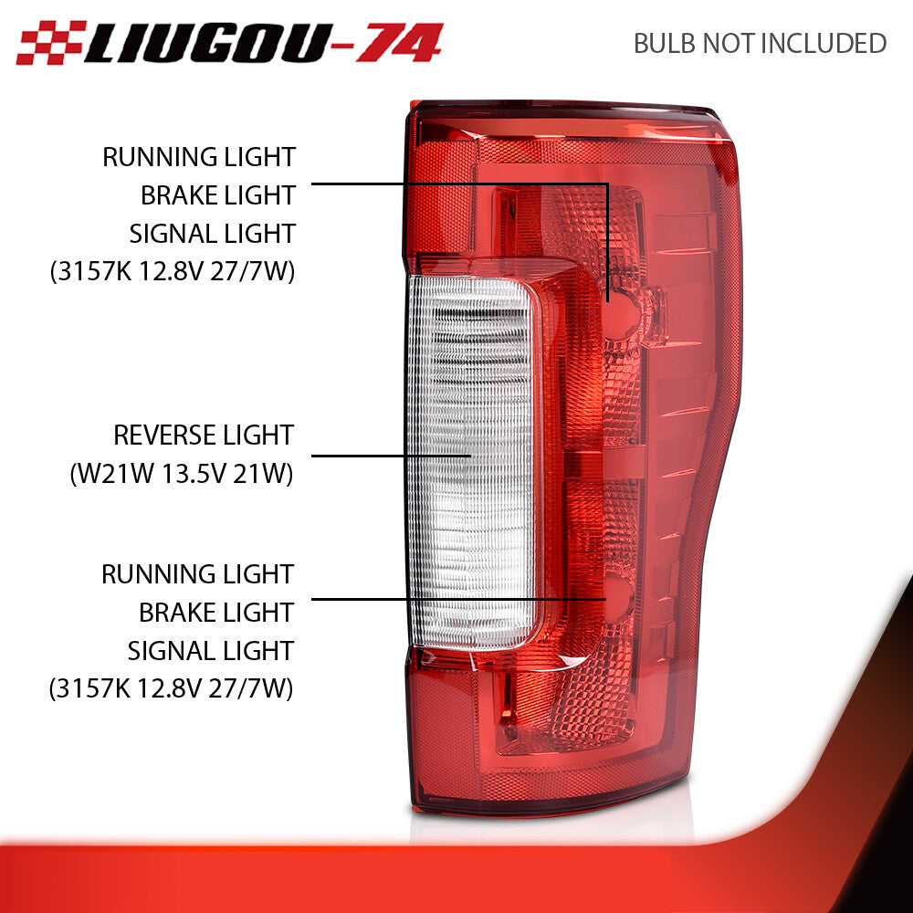 Fits 2017 - 2019 F250/F350 Super Duty [with blind spot] Red taillight right side - v