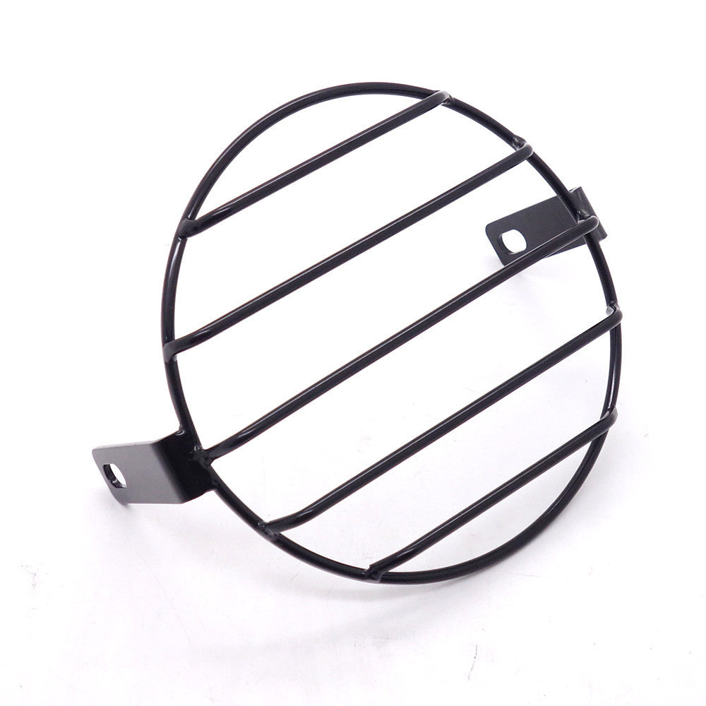 6.25 Retro Metal Motorcycle Grill Side Mount Headlight Cover Mask Cafe Racer Q